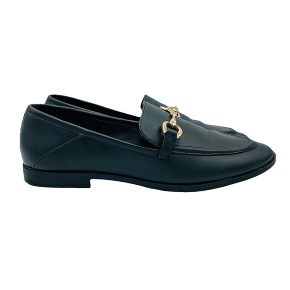 Loft Shoes Womens Size 8.5 M Black Loafers Comfort Vegan Heels Pointed Toe - Picture 1 of 11
